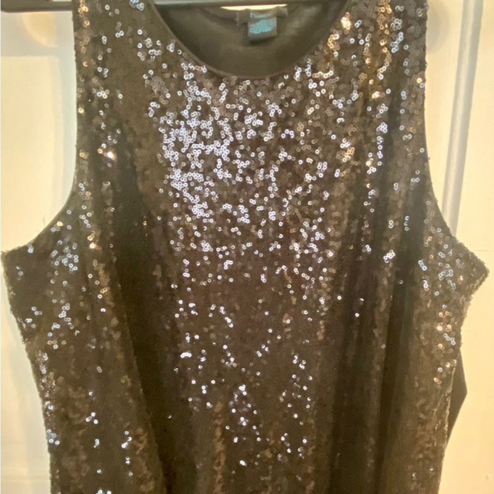 Rue 21 Sequin Black Tank Top
